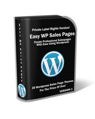 Product picture Wordpress Sales Page Theme - PLR, MRR